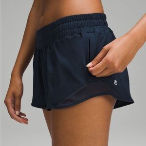 Lululemon Navy Blue Hotty Hot Running Shorts